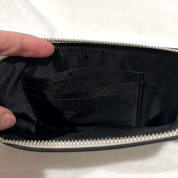 Kate Spade Lucy Medium L-Zip Wristlet, Platinum - Picture 5 of 10